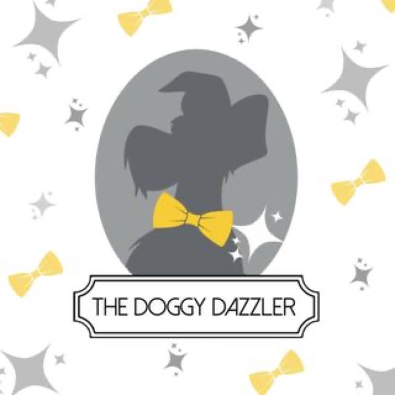 Bow tie and sparkle pattern from The Doggy Dazzler's branding